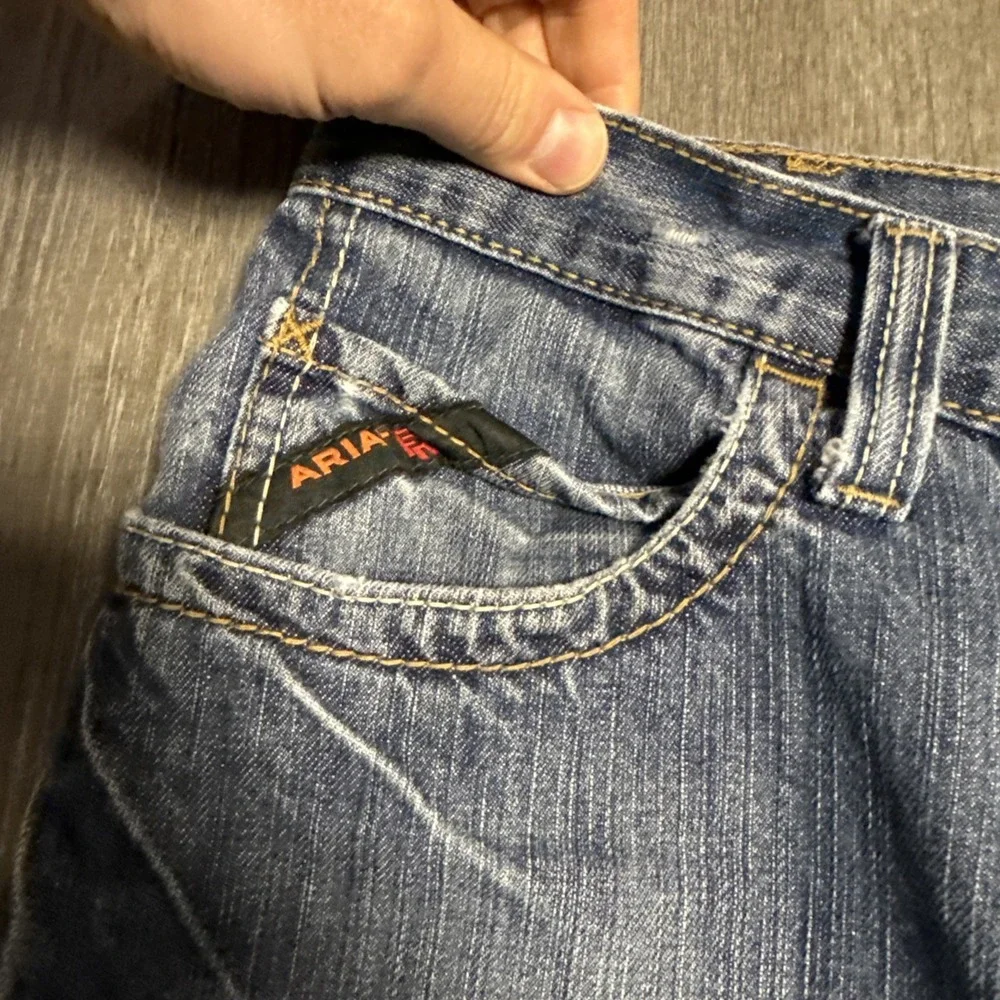 Ariat FR M4 Low Rise Boot Cut Jeans Men's 32x32 Flame Resistant Blue Denim Cat 2